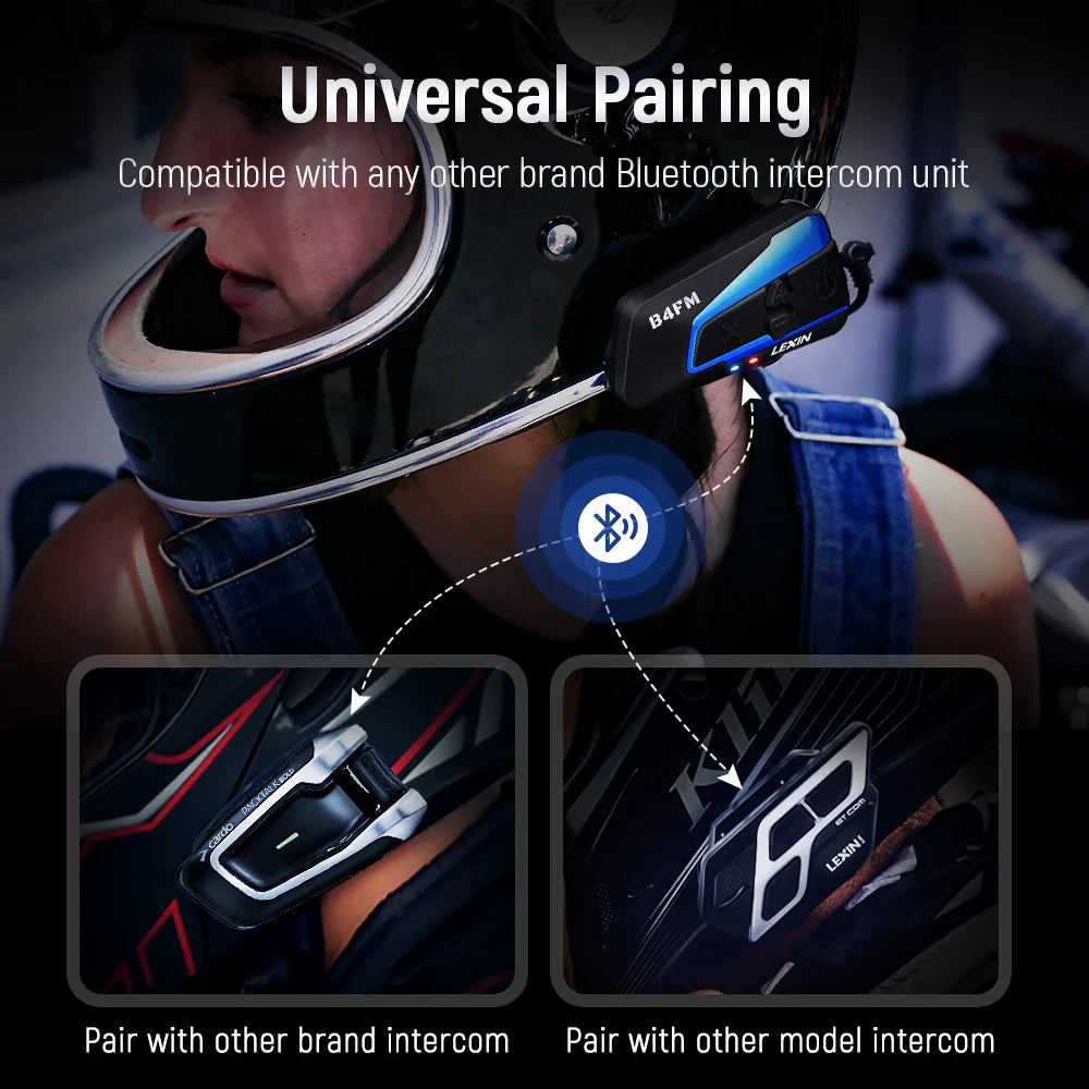 Motorcycle Bluetooth Headset - Lexin B4FM