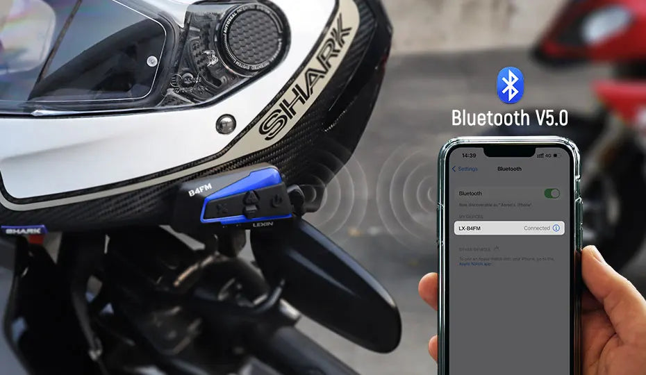Motorcycle Bluetooth Headset - Lexin B4FM